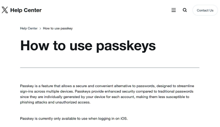 封丘苹果维修店铺分享iOS用户如何通过通行密钥(Passkey)登录 